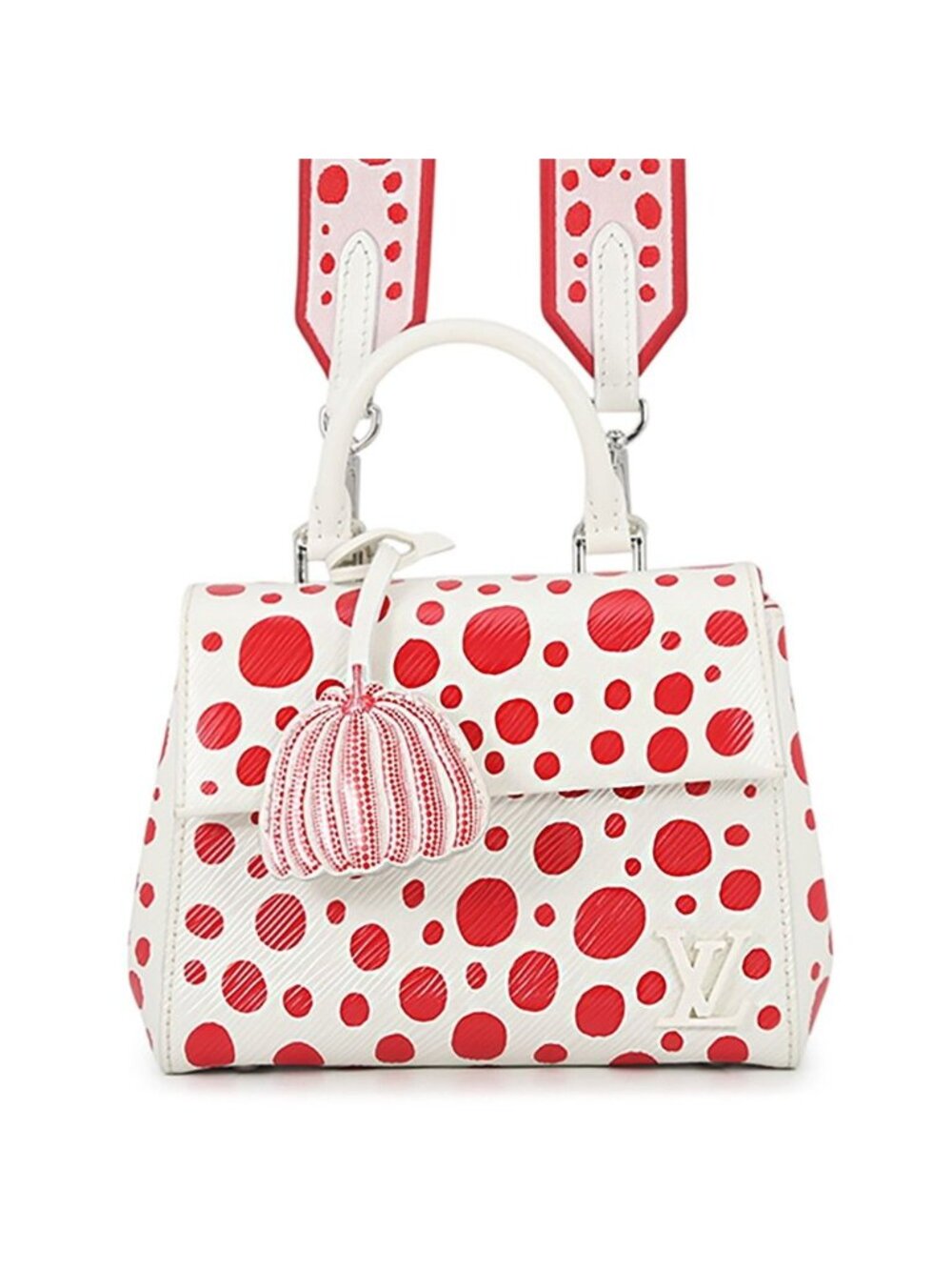 Louis Vuitton Epi LV Yk Cluny Mini Bag 2-Way Yayoi Kusama White